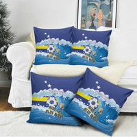 Personalized Curacao Football Pillow Cover First-ever World Cup Ride The Blue Wave - Wonder Print Shop