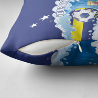 Personalized Curacao Football Pillow Cover First-ever World Cup Ride The Blue Wave - Wonder Print Shop