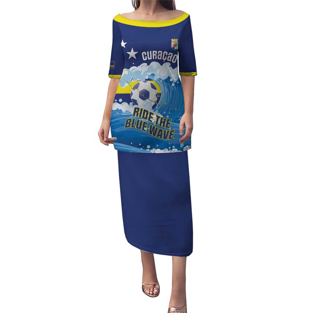 Personalized Curacao Football Puletasi First-ever World Cup Ride The Blue Wave - Wonder Print Shop
