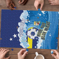 Personalized Curacao Football Puzzle First-ever World Cup Ride The Blue Wave - Wonder Print Shop