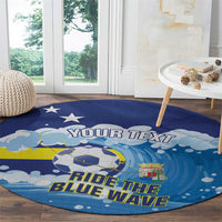 Personalized Curacao Football Round Carpet First-ever World Cup Ride The Blue Wave - Wonder Print Shop