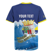 Personalized Curacao Football Rugby Jersey First-ever World Cup Ride The Blue Wave - Wonder Print Shop
