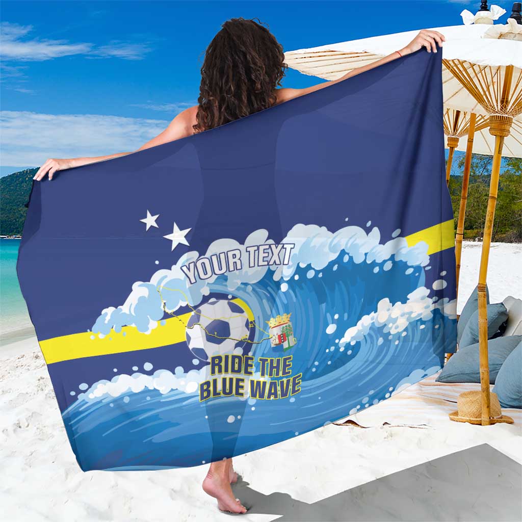 Personalized Curacao Football Sarong First-ever World Cup Ride The Blue Wave - Wonder Print Shop