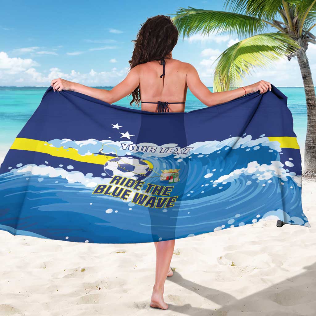 Personalized Curacao Football Sarong First-ever World Cup Ride The Blue Wave - Wonder Print Shop