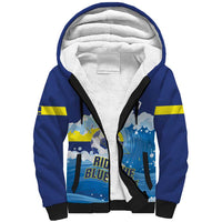 Personalized Curacao Football Sherpa Hoodie First-ever World Cup Ride The Blue Wave - Wonder Print Shop