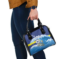 Personalized Curacao Football Shoulder Handbag First-ever World Cup Ride The Blue Wave - Wonder Print Shop