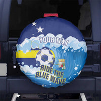 Personalized Curacao Football Spare Tire Cover First-ever World Cup Ride The Blue Wave - Wonder Print Shop