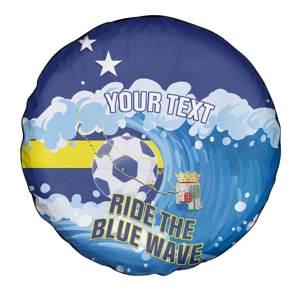 Personalized Curacao Football Spare Tire Cover First-ever World Cup Ride The Blue Wave - Wonder Print Shop