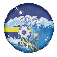 Personalized Curacao Football Spare Tire Cover First-ever World Cup Ride The Blue Wave - Wonder Print Shop