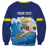 Personalized Curacao Football Sweatshirt First-ever World Cup Ride The Blue Wave - Wonder Print Shop