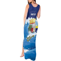 Personalized Curacao Football Tank Maxi Dress First-ever World Cup Ride The Blue Wave - Wonder Print Shop
