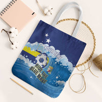 Personalized Curacao Football Tote Bag First-ever World Cup Ride The Blue Wave - Wonder Print Shop