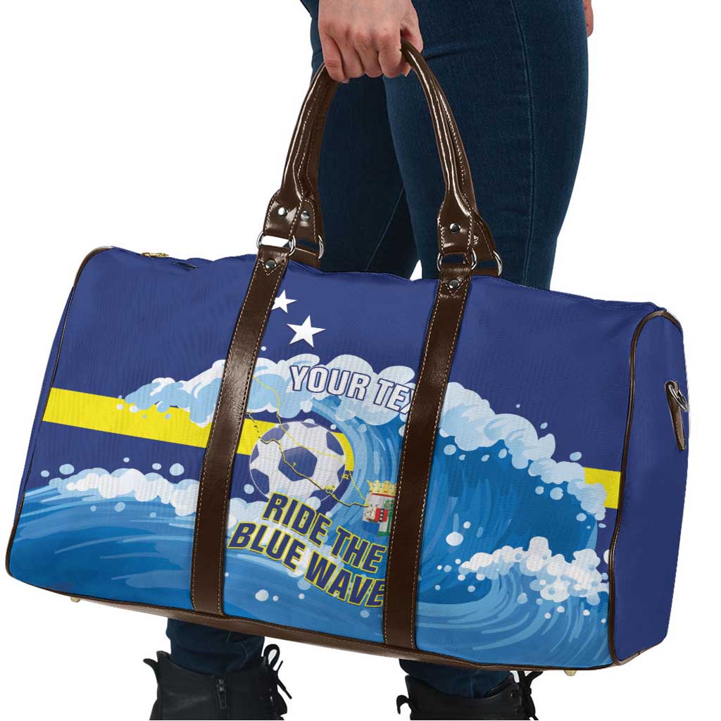 Personalized Curacao Football Travel Bag First-ever World Cup Ride The Blue Wave - Wonder Print Shop