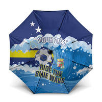 Personalized Curacao Football Umbrella First-ever World Cup Ride The Blue Wave - Wonder Print Shop