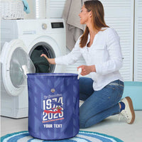 Personalized Haiti Football Laundry Basket Les Grenadiers Made History Once Again Blue Color - Wonder Print Shop