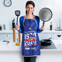 Personalized Haiti Football Apron Les Grenadiers Made History Once Again Blue Color - Wonder Print Shop