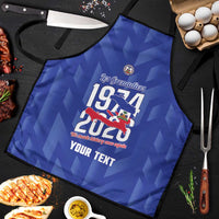 Personalized Haiti Football Apron Les Grenadiers Made History Once Again Blue Color - Wonder Print Shop