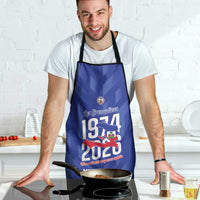 Personalized Haiti Football Apron Les Grenadiers Made History Once Again Blue Color - Wonder Print Shop