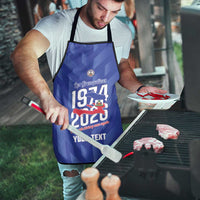 Personalized Haiti Football Apron Les Grenadiers Made History Once Again Blue Color - Wonder Print Shop