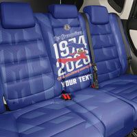 Personalized Haiti Football Back Car Seat Cover Les Grenadiers Made History Once Again Blue Color - Wonder Print Shop