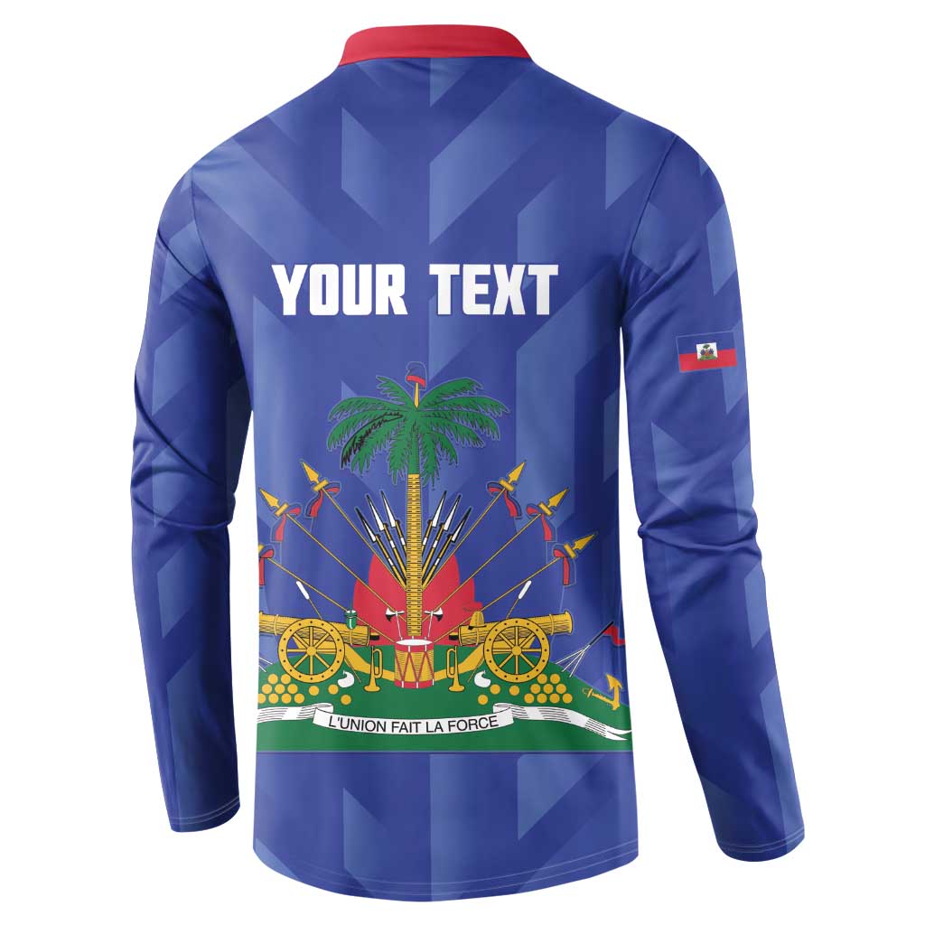 Personalized Haiti Football Button Sweatshirt Les Grenadiers Made History Once Again Blue Color - Wonder Print Shop