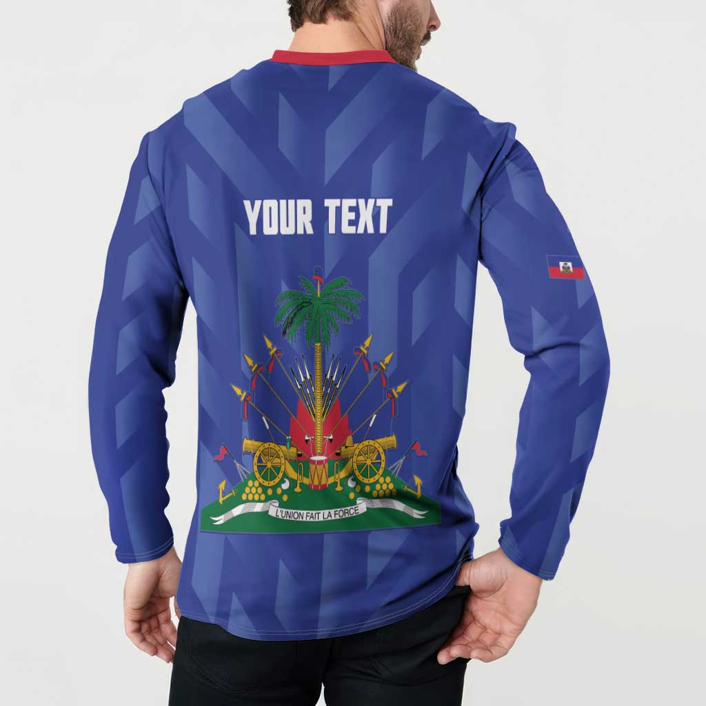 Personalized Haiti Football Button Sweatshirt Les Grenadiers Made History Once Again Blue Color - Wonder Print Shop