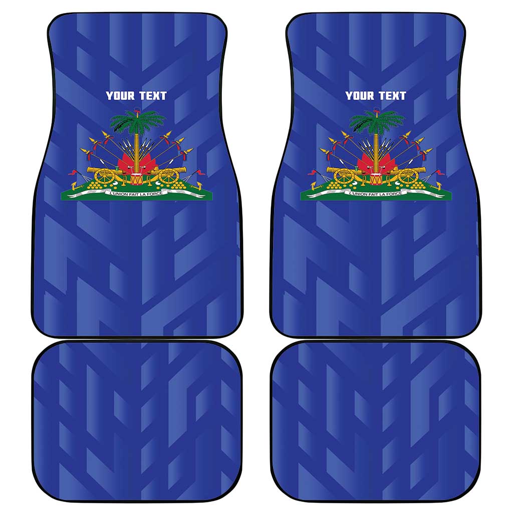 Personalized Haiti Football Car Mats Les Grenadiers Made History Once Again Blue Color - Wonder Print Shop