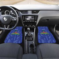 Personalized Haiti Football Car Mats Les Grenadiers Made History Once Again Blue Color - Wonder Print Shop