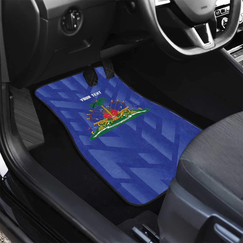 Personalized Haiti Football Car Mats Les Grenadiers Made History Once Again Blue Color - Wonder Print Shop