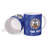 Personalized Haiti Football Ceramic Mug Les Grenadiers Made History Once Again Blue Color - Wonder Print Shop