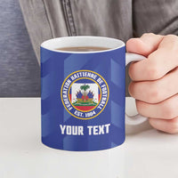 Personalized Haiti Football Ceramic Mug Les Grenadiers Made History Once Again Blue Color - Wonder Print Shop