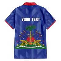 Personalized Haiti Football Family Matching Off The Shoulder Long Sleeve Dress and Hawaiian Shirt Les Grenadiers Made History Once Again Blue Color - Wonder Print Shop