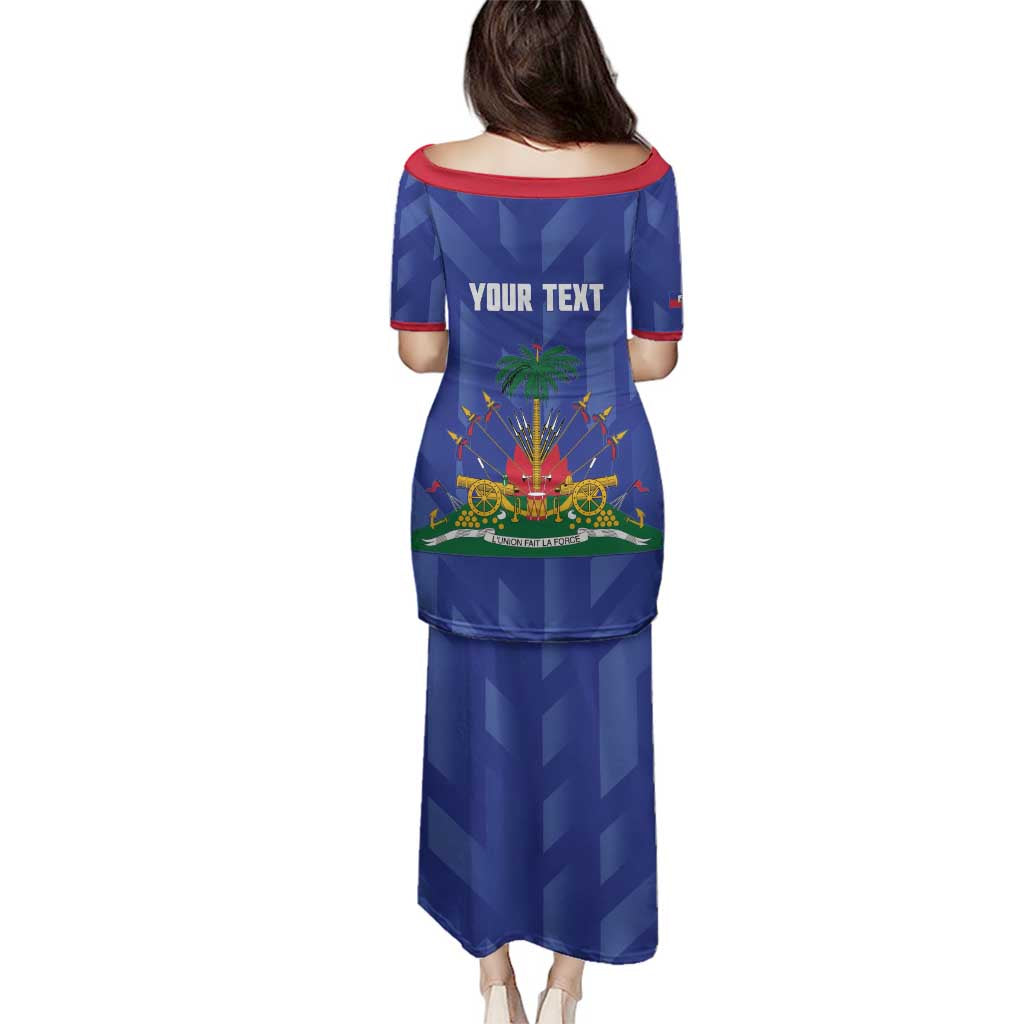 Personalized Haiti Football Family Matching Puletasi and Hawaiian Shirt Les Grenadiers Made History Once Again Blue Color - Wonder Print Shop