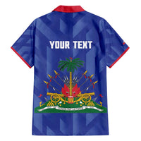 Personalized Haiti Football Family Matching Short Sleeve Bodycon Dress and Hawaiian Shirt Les Grenadiers Made History Once Again Blue Color - Wonder Print Shop