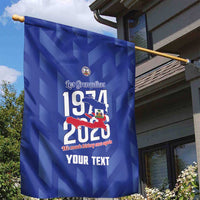 Personalized Haiti Football Garden Flag Les Grenadiers Made History Once Again Blue Color - Wonder Print Shop