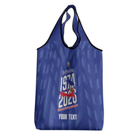 Personalized Haiti Football Grocery Bag Les Grenadiers Made History Once Again Blue Color - Wonder Print Shop