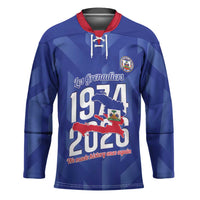 Personalized Haiti Football Hockey Jersey Les Grenadiers Made History Once Again Blue Color - Wonder Print Shop