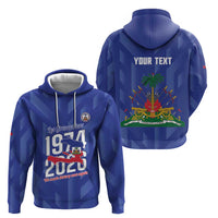 Personalized Haiti Football Hoodie Les Grenadiers Made History Once Again Blue Color - Wonder Print Shop