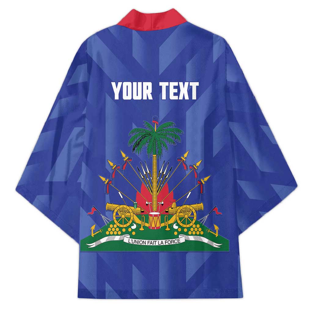 Personalized Haiti Football Kimono Les Grenadiers Made History Once Again Blue Color - Wonder Print Shop