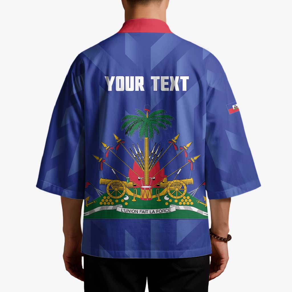 Personalized Haiti Football Kimono Les Grenadiers Made History Once Again Blue Color - Wonder Print Shop