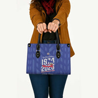 Personalized Haiti Football Leather Bag Les Grenadiers Made History Once Again Blue Color - Wonder Print Shop