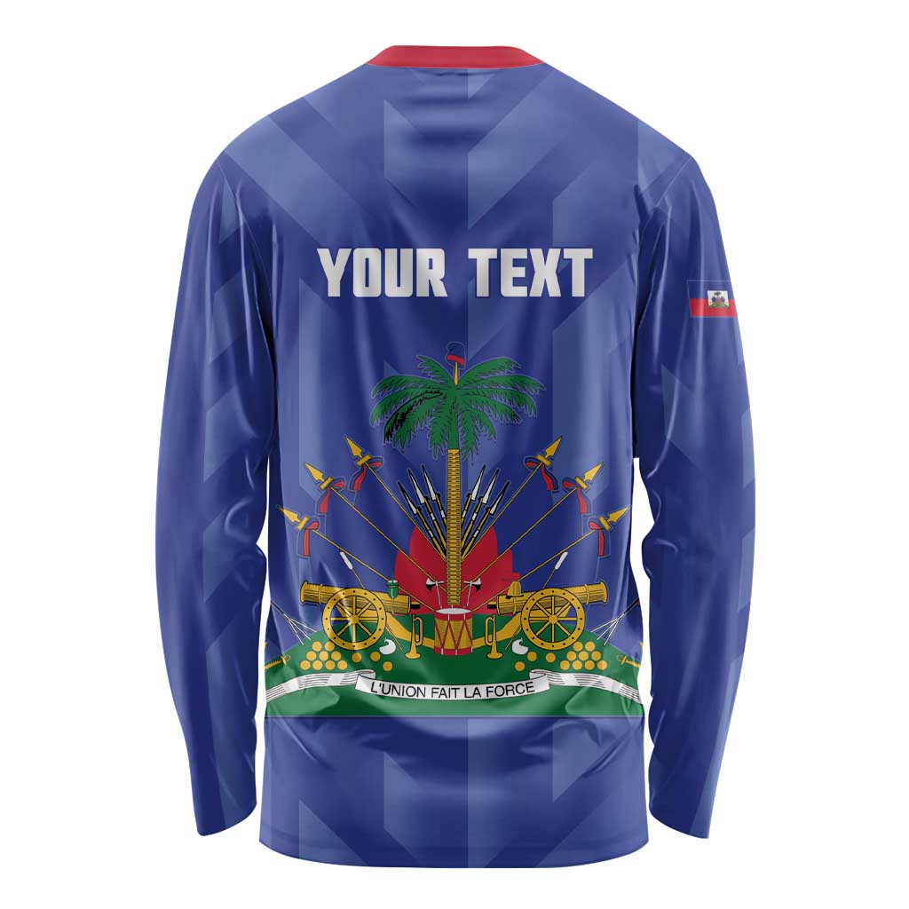 Personalized Haiti Football Long Sleeve Shirt Les Grenadiers Made History Once Again Blue Color - Wonder Print Shop