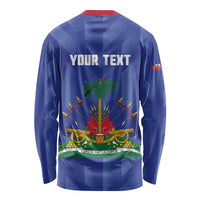 Personalized Haiti Football Long Sleeve Shirt Les Grenadiers Made History Once Again Blue Color - Wonder Print Shop