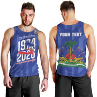 Personalized Haiti Football Men Tank Top Les Grenadiers Made History Once Again Blue Color - Wonder Print Shop
