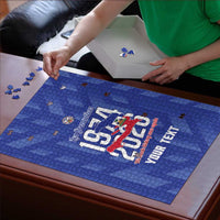Personalized Haiti Football Puzzle Les Grenadiers Made History Once Again Blue Color - Wonder Print Shop