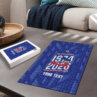 Personalized Haiti Football Puzzle Les Grenadiers Made History Once Again Blue Color - Wonder Print Shop