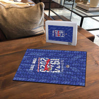 Personalized Haiti Football Puzzle Les Grenadiers Made History Once Again Blue Color - Wonder Print Shop