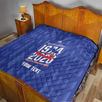 Personalized Haiti Football Quilt Les Grenadiers Made History Once Again Blue Color - Wonder Print Shop