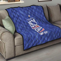 Personalized Haiti Football Quilt Les Grenadiers Made History Once Again Blue Color - Wonder Print Shop
