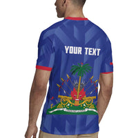Personalized Haiti Football Rugby Jersey Les Grenadiers Made History Once Again Blue Color - Wonder Print Shop